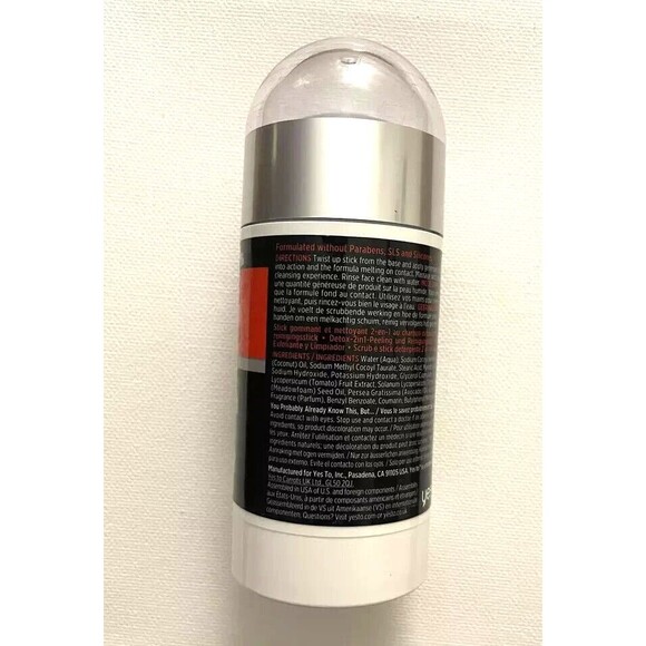 Yes To Tomatoes Clear Skin Detoxifying Charcoal 2-IN-1 Scrub and Cleanser Stick - Picture 5 of 6